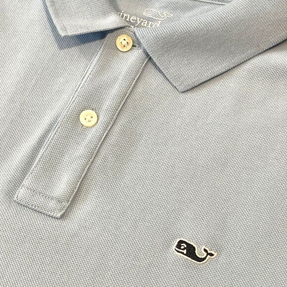 Vineyard Vines Other - ~ Vineyard Vines Small Heritage Polo Shirt Light Blue Short Sleeves Whale Cotton